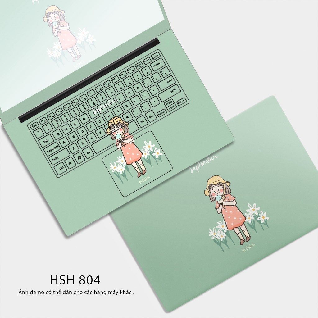 Skin Dán Laptop Mẫu Cô Gái - Tấm Dán Laptop Cắt Theo Kích Thước Từng Máy