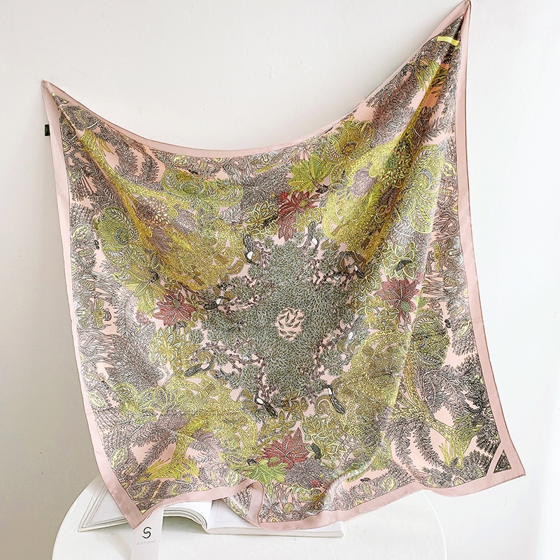 Khăn Choàng Cổ Vuông 90 * 90cm In Họa Tiết Thời Trang WJ1006-107
