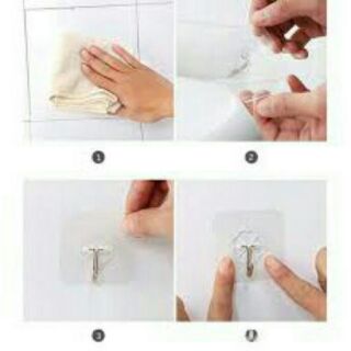 Sét 10 móc dán tường siêu dính