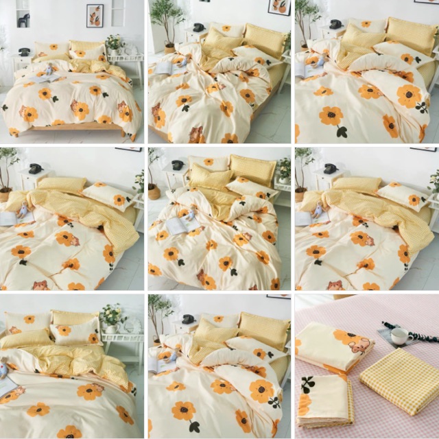 Bộ chăn ga và với cotton poly ( có ảnh thật)