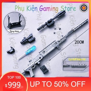 [CHẤT] [Tặng Giá Đỡ] Mô hình súng pubg MK14 skin Silver Original hầm hố 20cm CÓ THỂ THÁO RỜI moc khoa pubg cao cấp