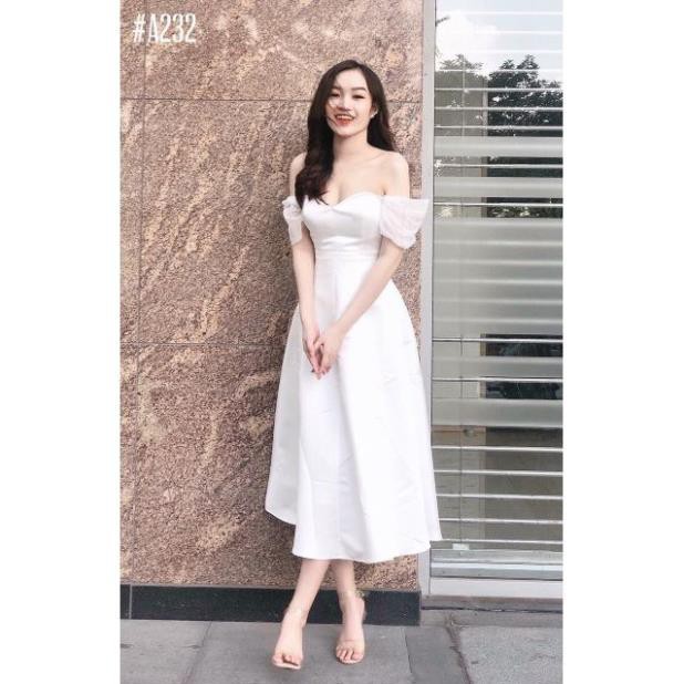 Đầm dự tiệc cúp ngực trễ vai dáng dài sang chảnh | BigBuy360 - bigbuy360.vn