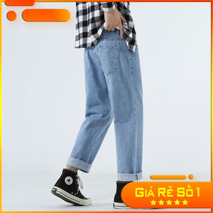 Quần Baggy Nam Quần Jean Baggy Nam [ Xanh Trơn - TR01 ] SIÊU RẺ - Tại Baggy Strore 88 | BigBuy360 - bigbuy360.vn