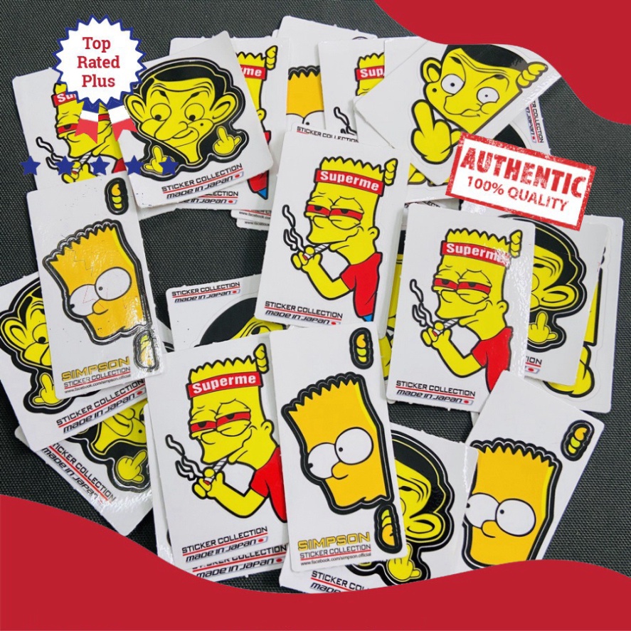 TEM STICKER HOẠT HÌNH VUI NHỘN DÁN XE MÁY, NÓN BẢO HIỂM, ĐIỆN THOẠI, LAPTOP