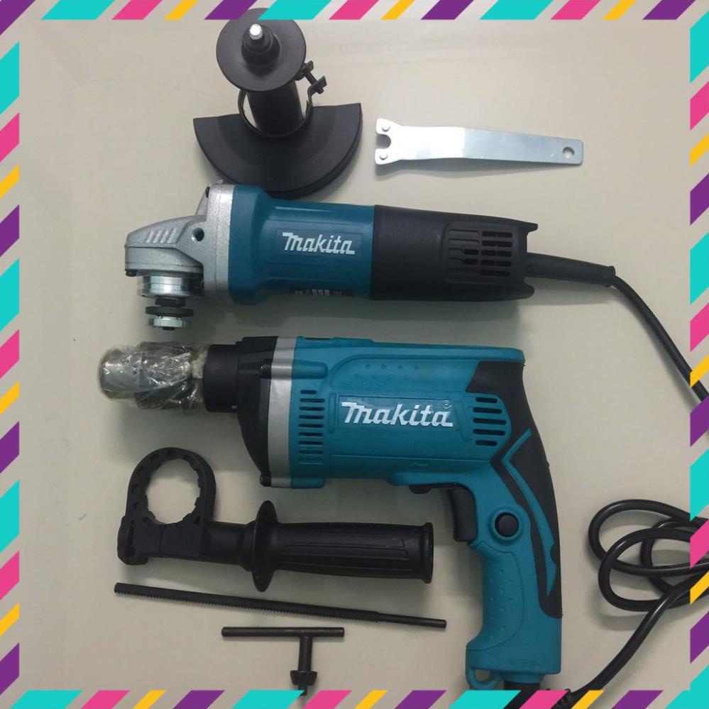 COMBO bộ máy khoan makita + mài makita bảo hành 12 tháng . .