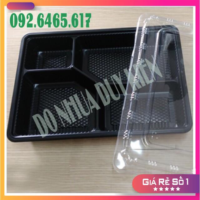 [FREESHIP] Sỉ 10 Khay Nhựa Đựng Cơm 4 Ngăn HT25 (kèm nắp)  - NHẬT ANH | BigBuy360 - bigbuy360.vn
