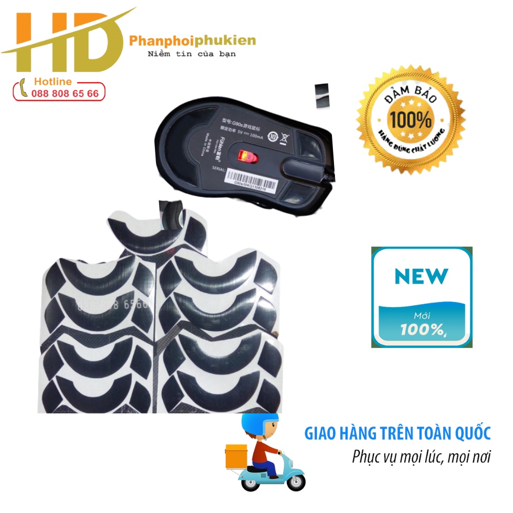 Combo 10 bộ Feet chuột game Fuhlen G90 G90 Pro