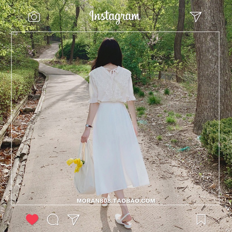 ORDER || Chân Váy Midi Dáng Dài Đen/Trắng MORAN (Váy có chun sau co dãn, khoá bên sườn ll Ảnh Thật | BigBuy360 - bigbuy360.vn