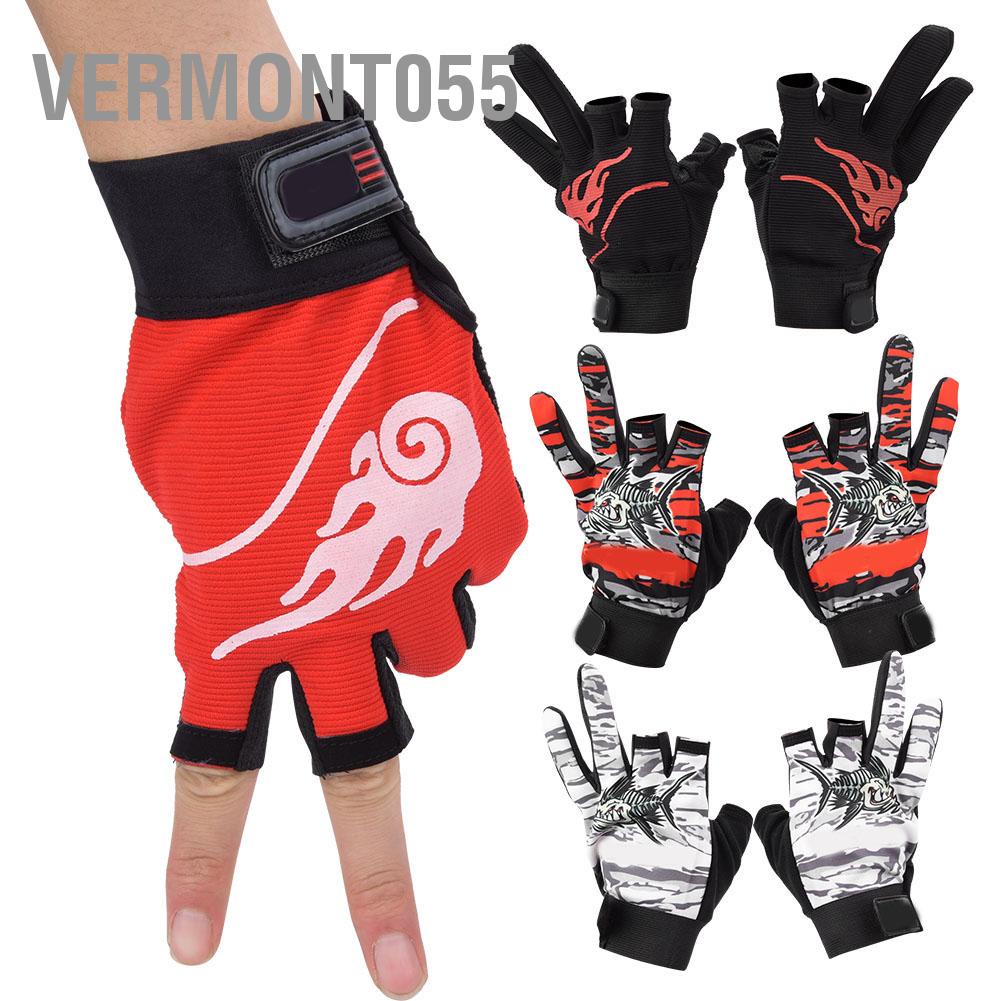Vermont055 Neoprene Breathable Comfortable Non slip 3 Fingerless Sports Fishing Protective Gloves Outdoor Equipment