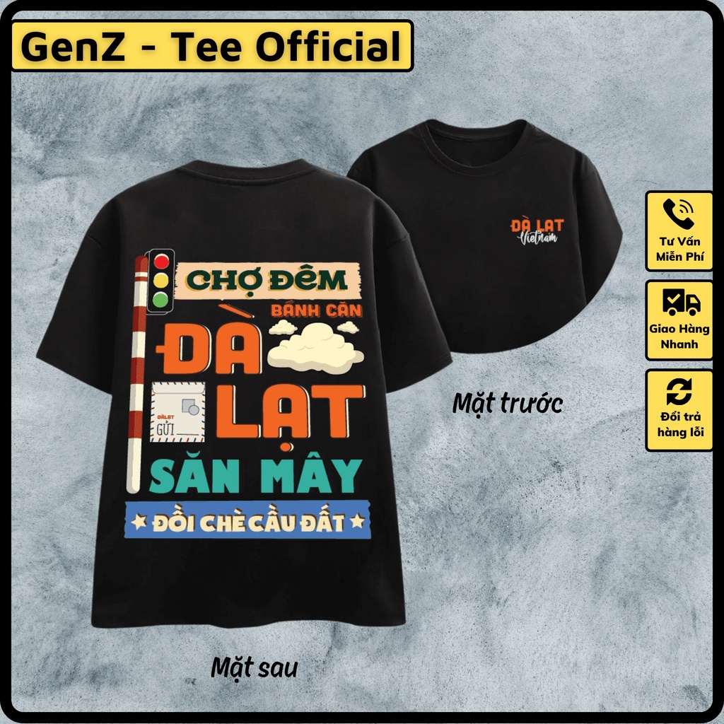 Áo Thun Local Brand TP Đà Lạt, Áo 63 Tỉnh Thành Nam Nữ Form Rộng Unisex Genz Cá Tính