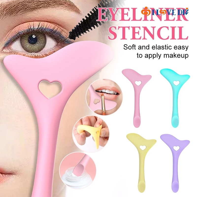Dụng cụ hỗ trợ kẻ mắt/ mascara/viền môi bằng silicone tái sử dụng tiện lợi dành cho nữ
