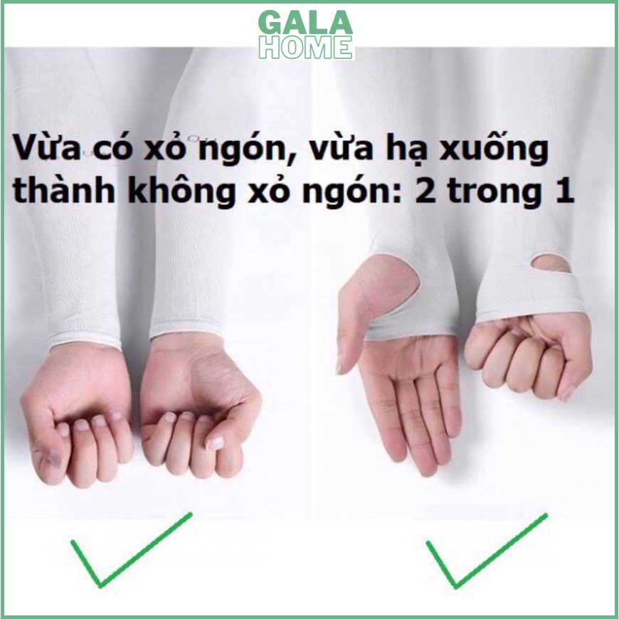 Găng Tay Chống Nắng xỏ ngón Hàn Quốc Chống Tia UV GALA HOME