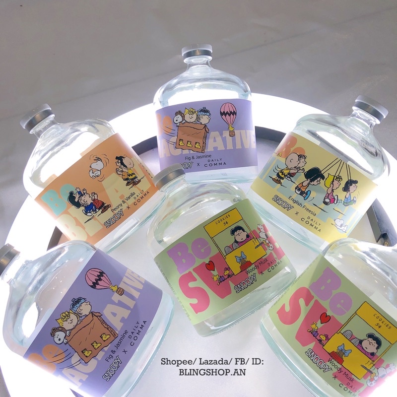 Mẫu mới-Tinh dầu thơm phòng Daily Comma Snoopy B-Series - Tinh dầu khuếch tán hương Hàn Quốc - Bling