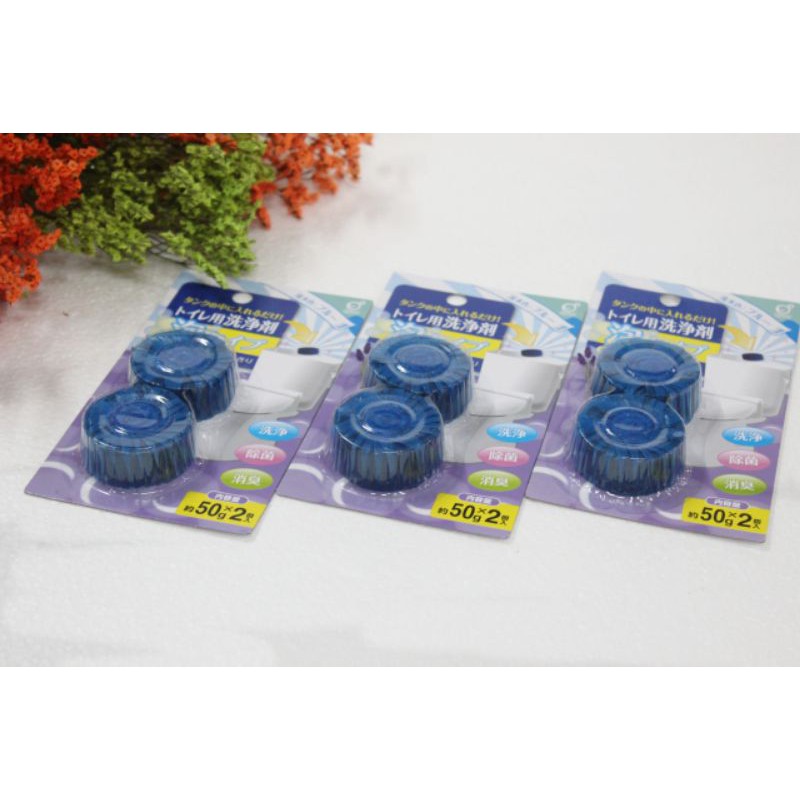 Set 2 viên thả bồn cầu hương lavender, hương cam