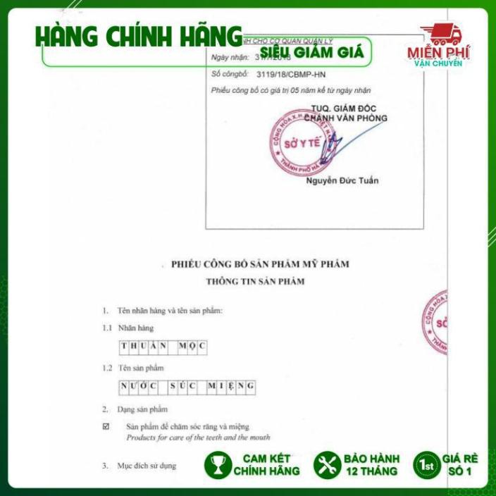 [KHÔNG CÒN NGHIỆN THUỐC, CHÍNH HÃNG] Nước xúc miệng Thuần Mộc - Cai thuốc lá, thuốc lào