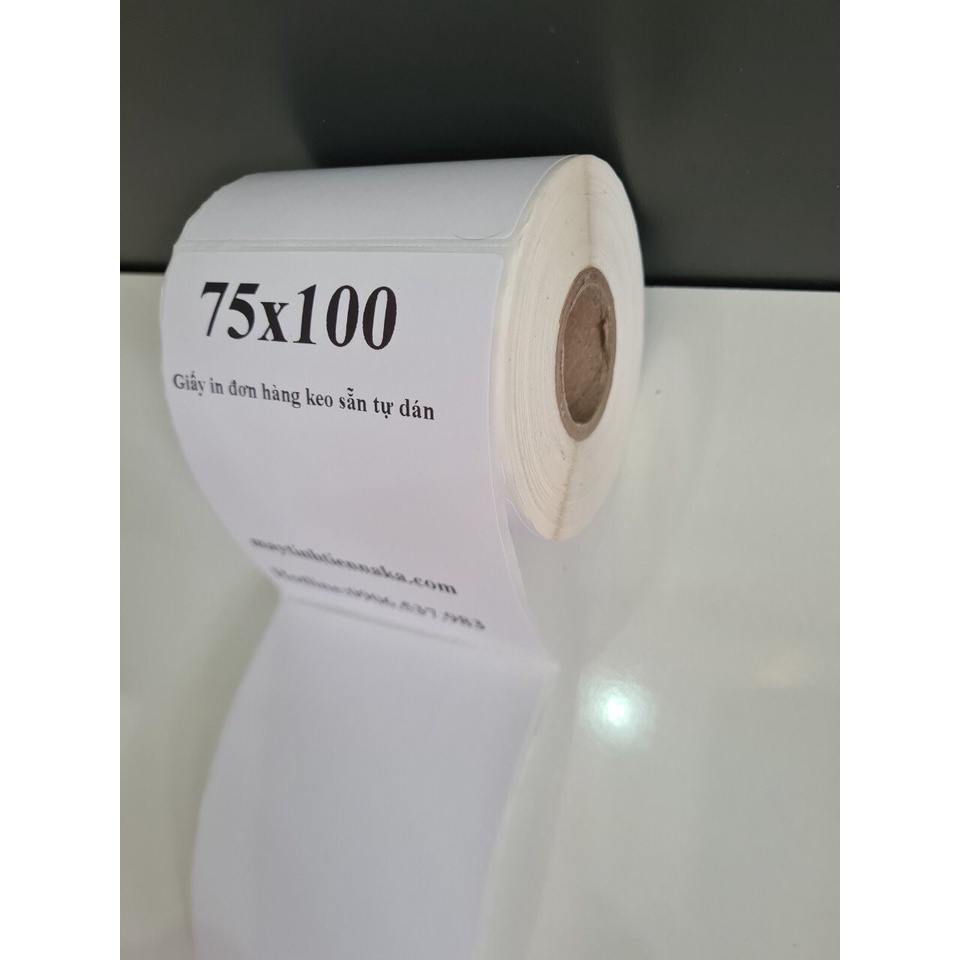 Max-Tem nhiệt 75x100 mm, decal 7.5 x 10 in nhãn, in vận đơn, Giấy in Đơn Hàng, Giấy in Đơn SHOPEE,Giấy in nhiệt A7,  đơn