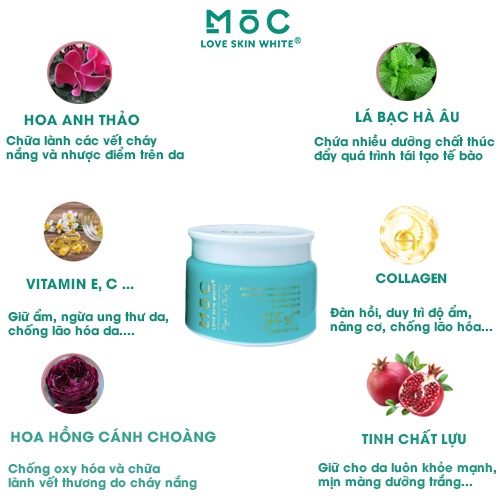 Kem dưỡng da toàn thân nhung cao cấp Herbal Whitening Body Lock White Mộc Love Skin White 200g