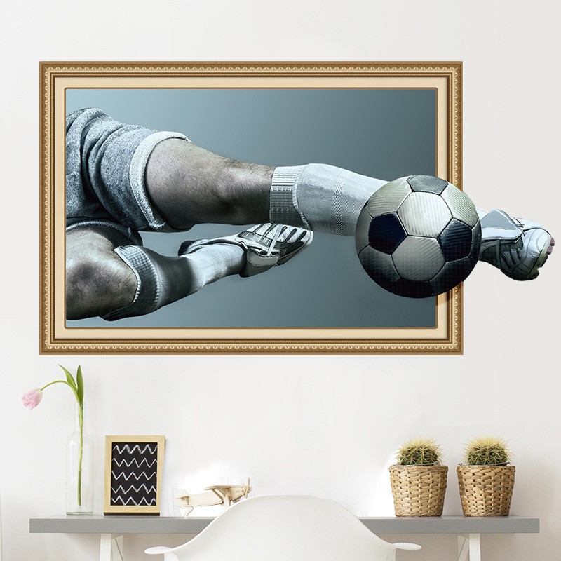 Decal Dán Tường Hình Quả Bóng Đá 3D