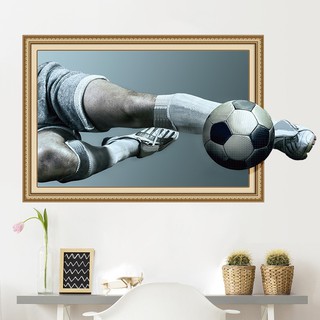 Decal Dán Tường Hình Quả Bóng Đá 3D