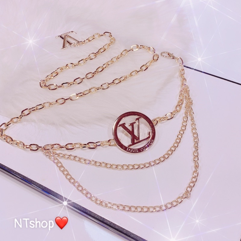 Đai váy - Belt xích vàng thương hiệu mix váy hoặc vest sanh chảnh