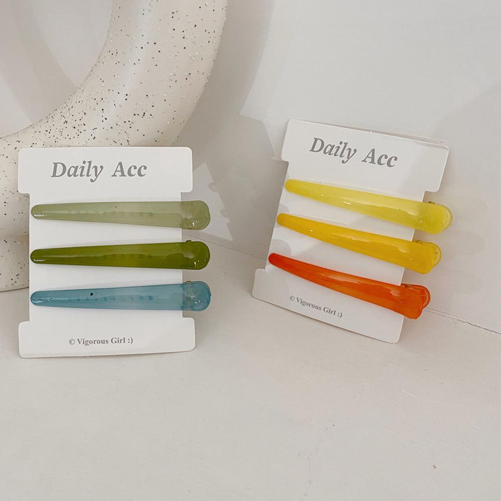 FORBETTER Set 3 Kẹp Tóc Acrylic Màu Gradient