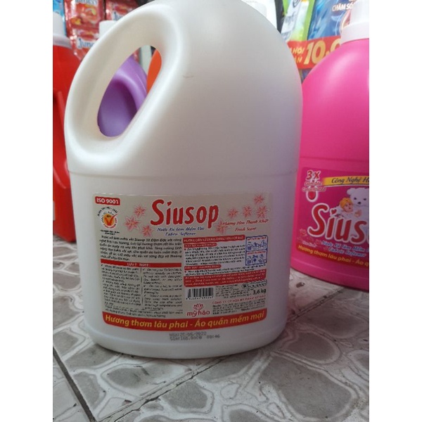 Nước xả vải Siusop 3x đậm đặc hương hoa thanh khiết can 3.6 lít