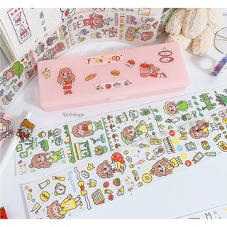 Sticker 39x6cm Cô Gái Nhỏ (Còn xanh lá + xanh dương)