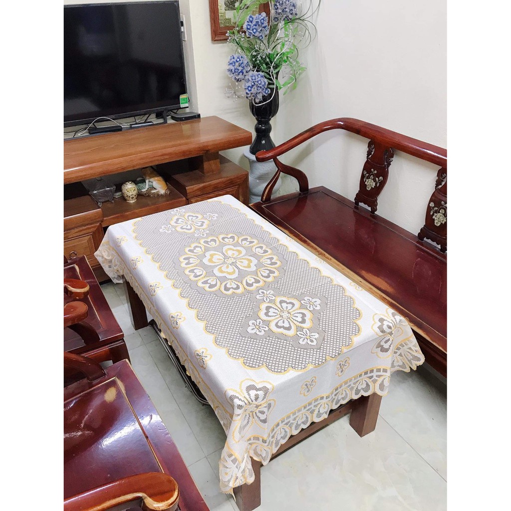 💗FREESHIP💗 Khăn trải bàn 85x153cm Ren Hoa- HÀNG ĐẸP