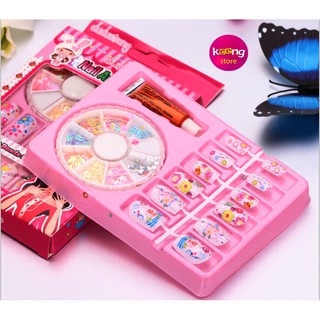 Bộ móng tay giả kèm phụ kiện trang trí siêu cute