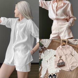 Set áo sơ mi kèm quần short