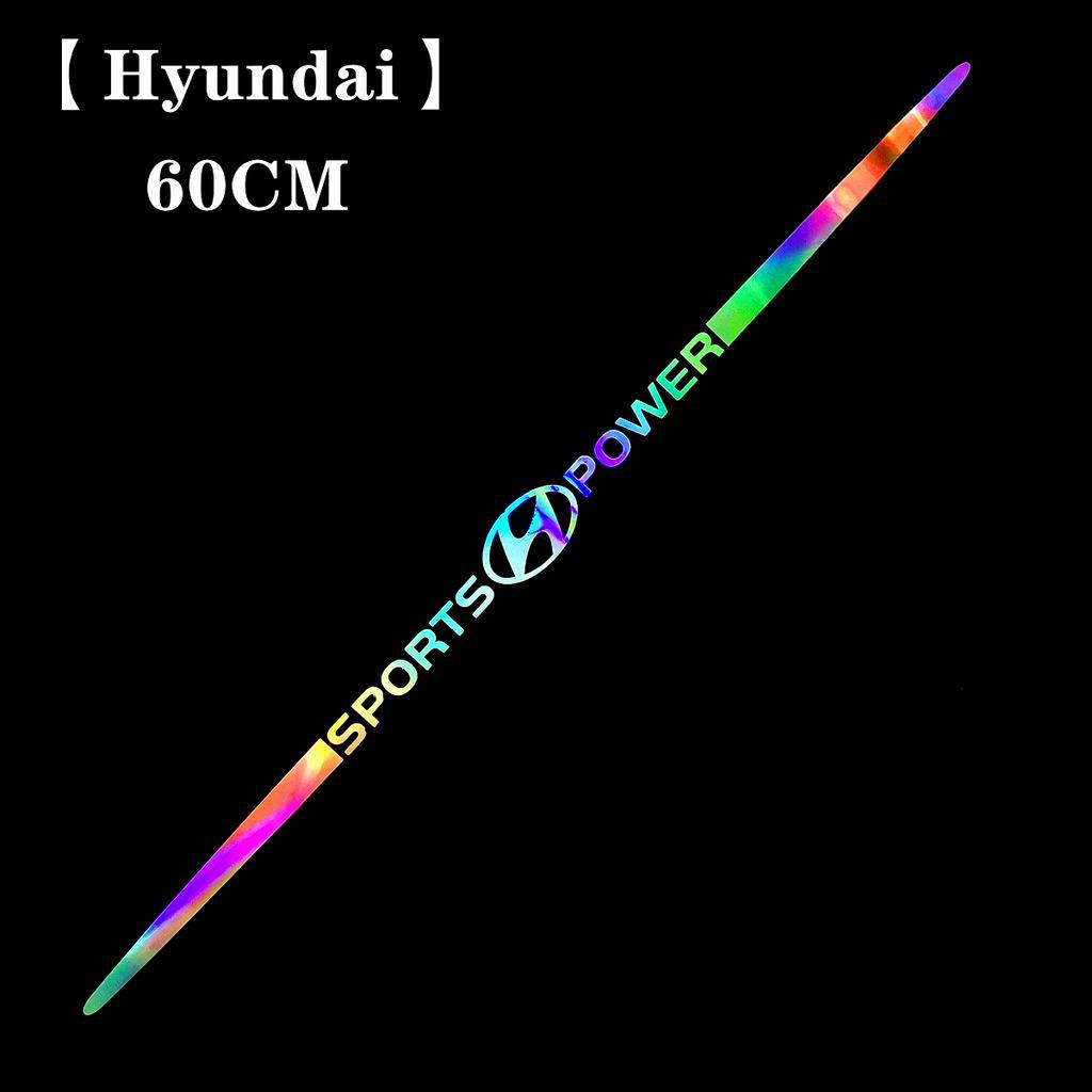 Miếng Dán Trang Trí Kính Chắn Gió Phía Trước Chống Thấm Nước Màu Laser Cầu Vồng Cho Hyundai