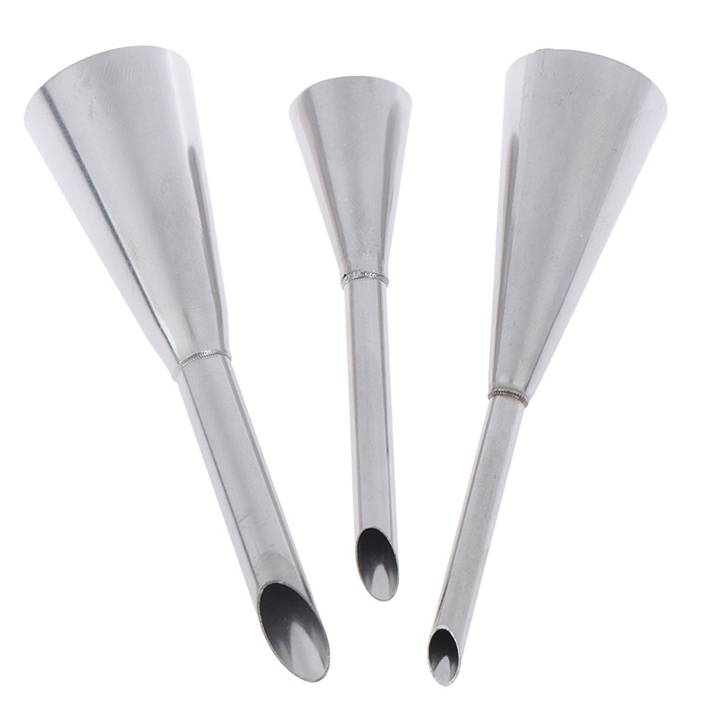 Set 3 Đầu Bắt Kem Trang Trí Bánh Bằng Thép Không Gỉ Tiện Dụng