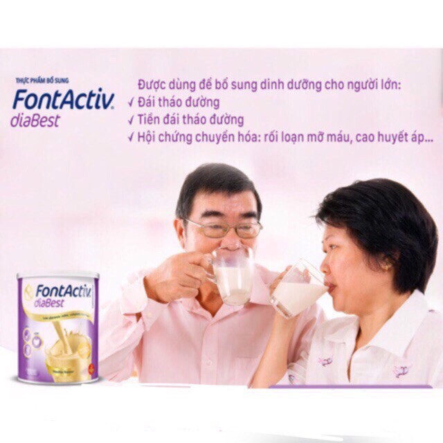 Lon Sữa bột FontActiv Diabest dành cho người tiểu đường 400g (Tây Ban Nha)