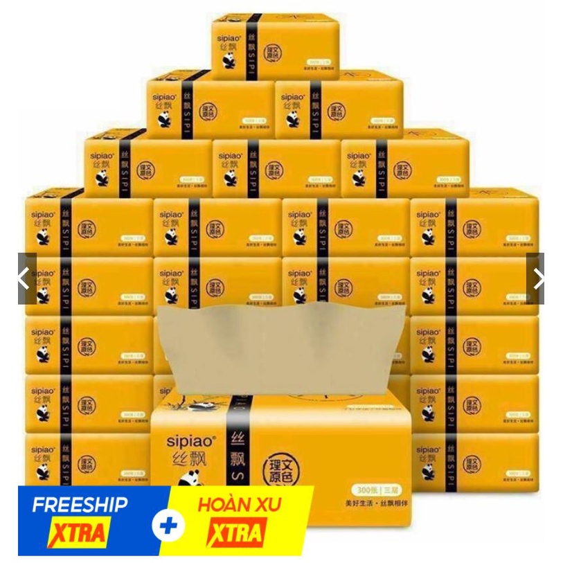 GIẤY ĂN GẤU TRÚC 30 GÓI DẠNG RÚT 300 TỜ CHÍNH HIỆU SIÊU RẺ