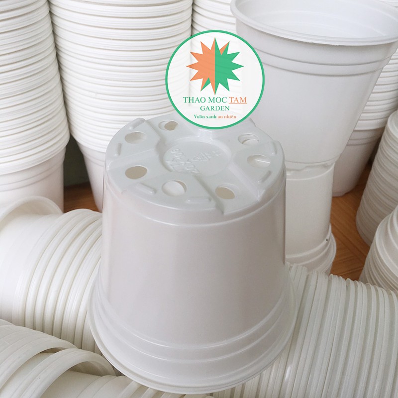 Combo 20 Chậu nhựa trồng hoa, ươm cây chất lượng cao - Kích thước 120x106mm