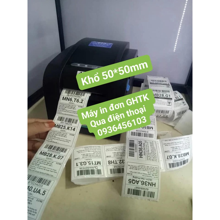 Máy in đơn giao hàng tiết kiệm in qua điện thoại và máy tính, In tem mã vạch qua điện thoại app Sapo