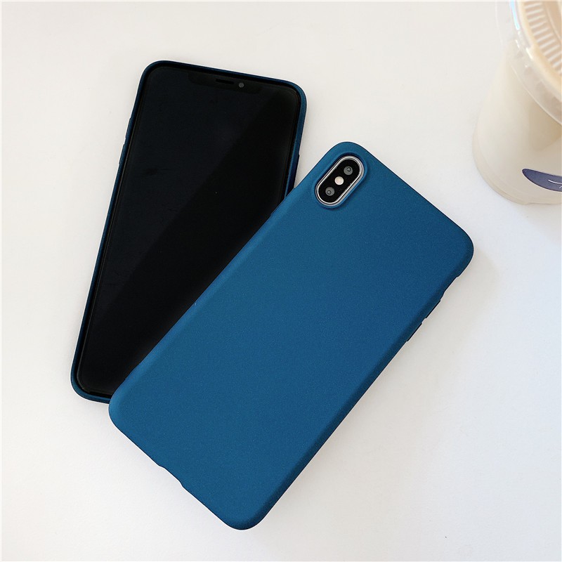 Ốp điện thoại bằng nhựa TPU màu xanh dương cho Samsung Note 10 PRO S7 S8 S9 S10 Edge Plus Note 8 9 5 4 3 c9 Pro c7