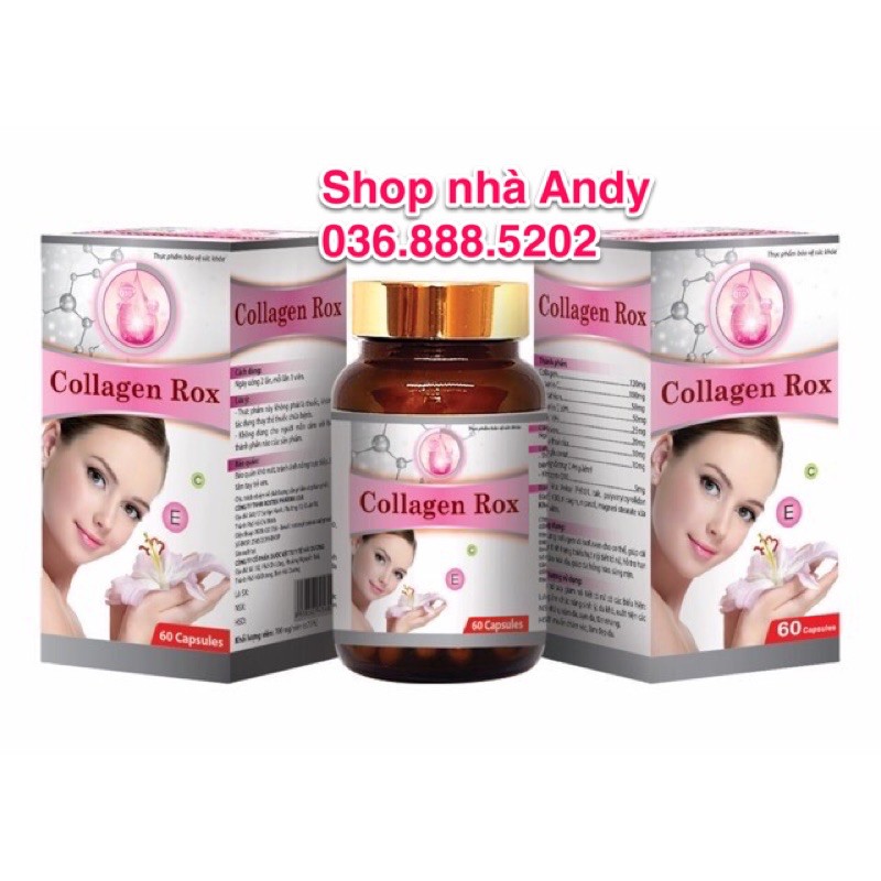 Viên uống COLLAGEN ROX làm đẹp da chống lão hóa, cải thiện nếp nhăn - Hộp 60 viên