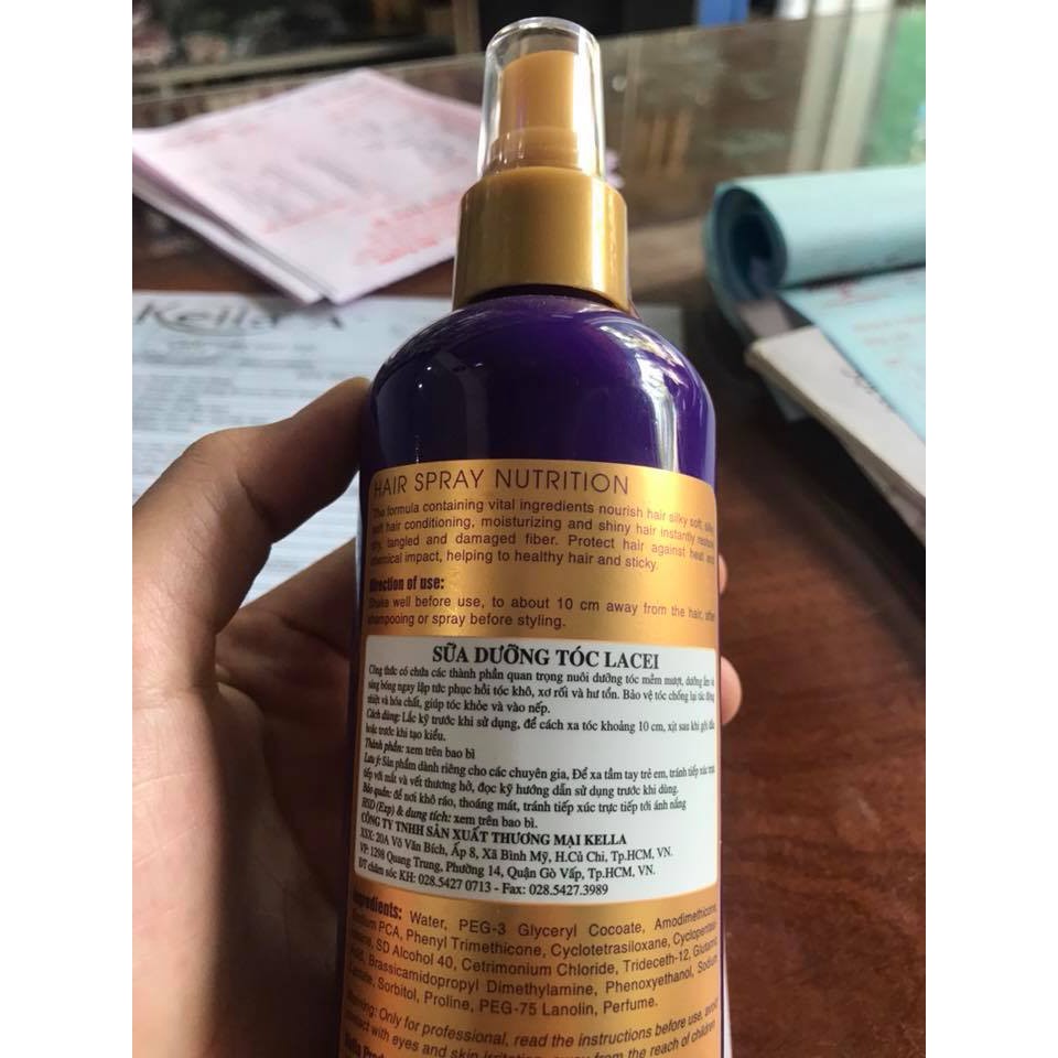 Sữa Xịt Nước dưỡng tóc Lacei tím 200ml | BigBuy360 - bigbuy360.vn