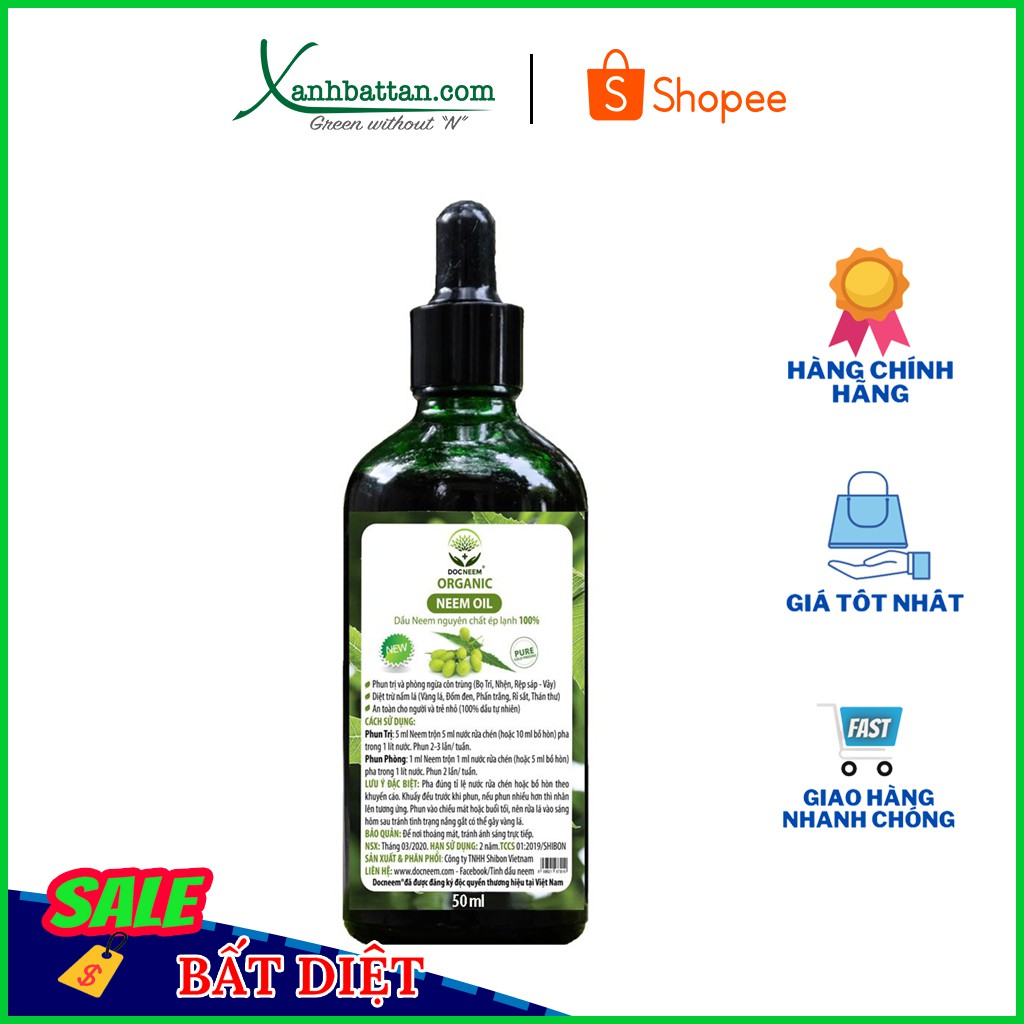Neem Oil Trừ Bọ Trĩ Cho Hoa Hồng Chai 50 Ml