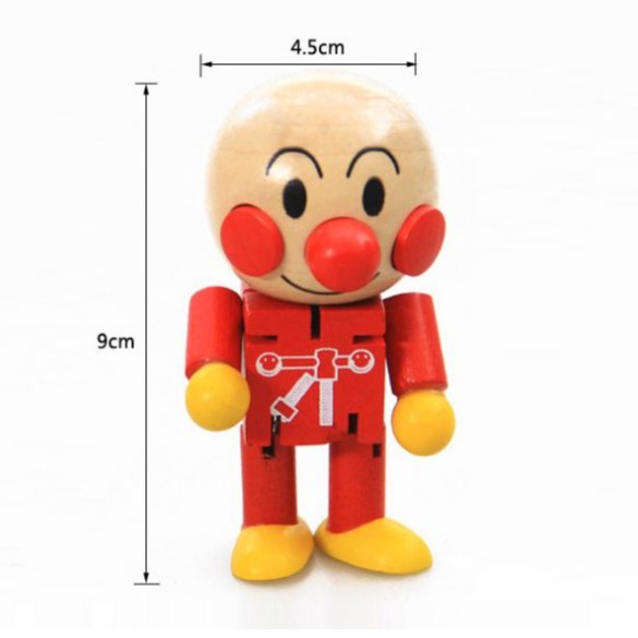 Búp bê Anpanman khớp gỗ biến dạng nhiều tư thế