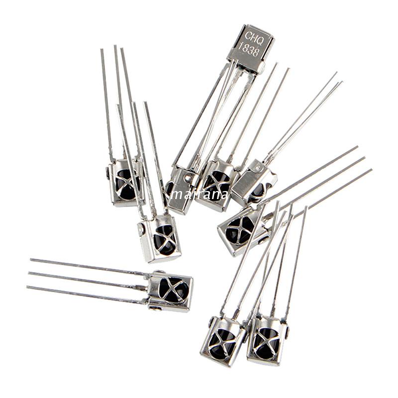 Set 10 đầu nhận hồng ngoại TL1838 VS1838B 1838 38Khz IR kèm hộp đựng bằng kim loại