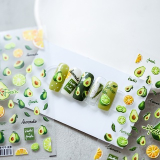 Miếng Dán Họa Tiết Dập Nổi Trang Trí Móng Tay Lime Butter TS-1583