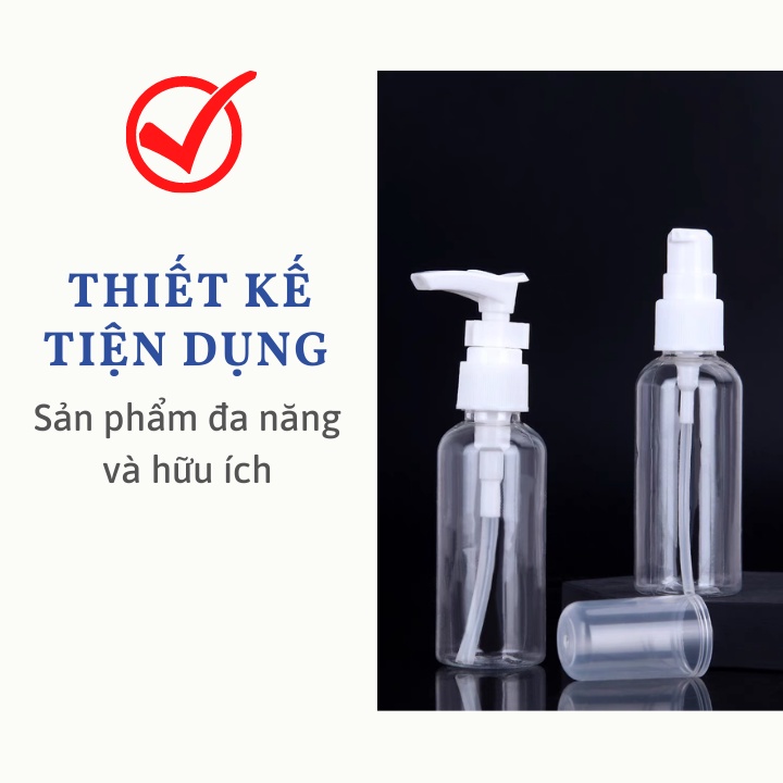 Combo 3 Lọ Chiết Mỹ Phẩm Dung Dịch Dạng Xịt, Dạng Vòi ( Dung Tích 100ML) - br00697