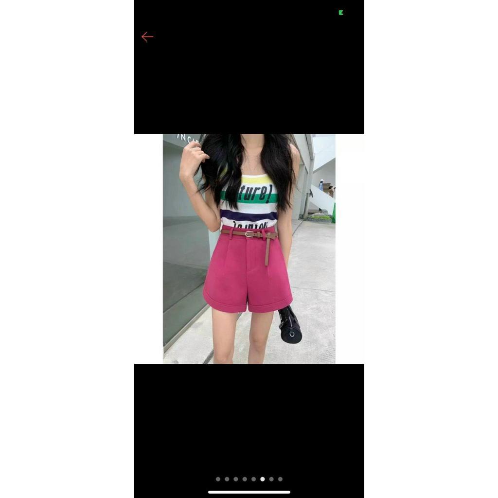 Quần short nữ chất vải kaki phom suông thời trang