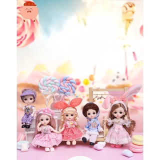 Bộ búp bê barbie 16cm 13 khớp dễ thương làm quà tặng
