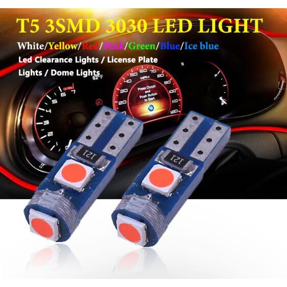 Bộ 10 đèn LED Kevanly T5 W3W W1.2W 3030 Smd Dc 12v chuyên dụng cho xe hơi