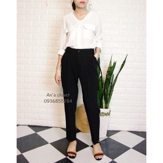 Quần tây baggy lưng cao