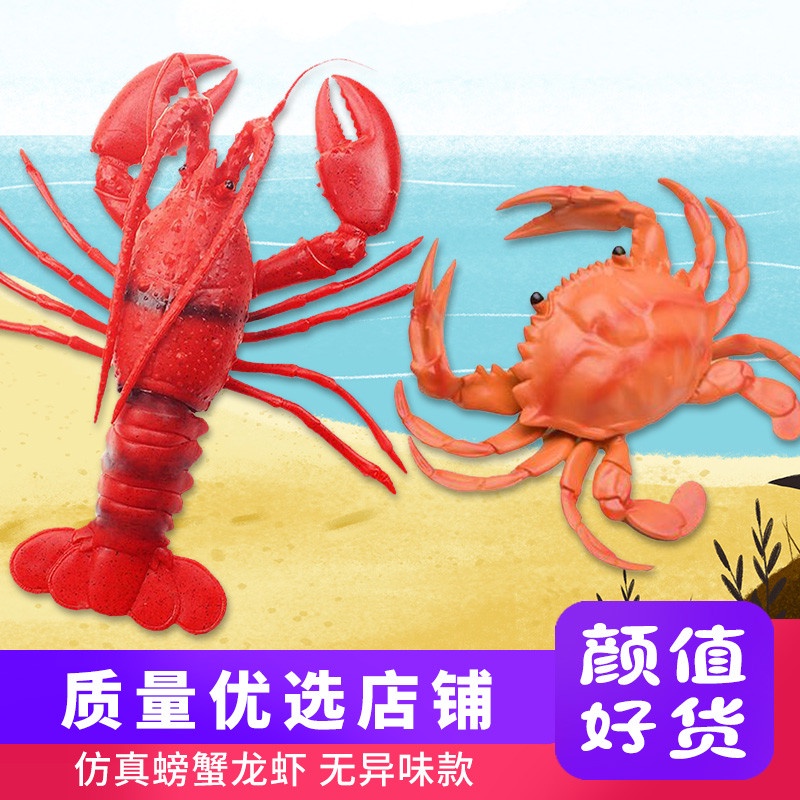 ★Áo Thun In Hình Thời Trang Năng Động Cho Nam★Mô Hình Đồ Chơi Chú Cua / Tôm Hùm Nhồi Bông Bằng Cao Su Mềm Có Âm Thanh Sống Động Cho Bé