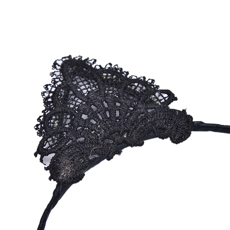 Băng Đô Tai Mèo Phối Ren Dễ Thương Dành Cho Nữ